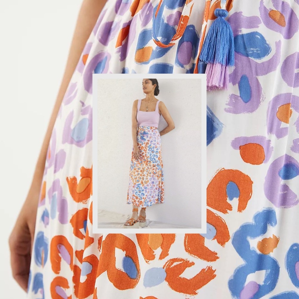 Farm Rio for Anthropologie Vibrance Maxi Skirt